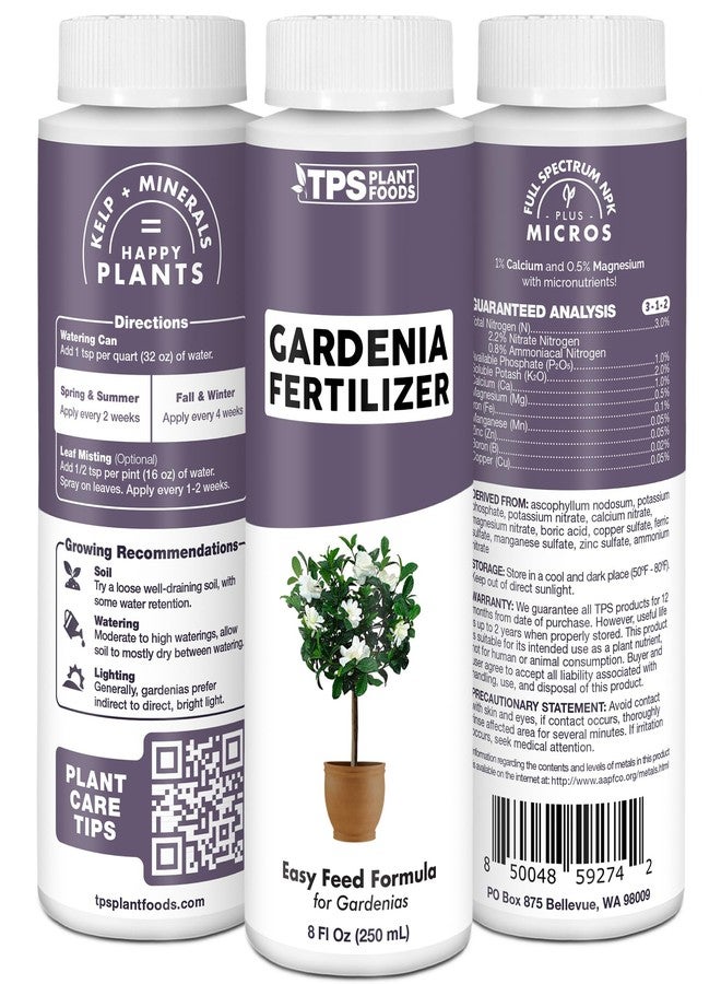 TPS NUTRIENTS Gardenia Fertilizer for Gardenias, Camellia and Rhododendron Plants, Flowering Liquid Plant Food 8 oz (250mL) - Image 5